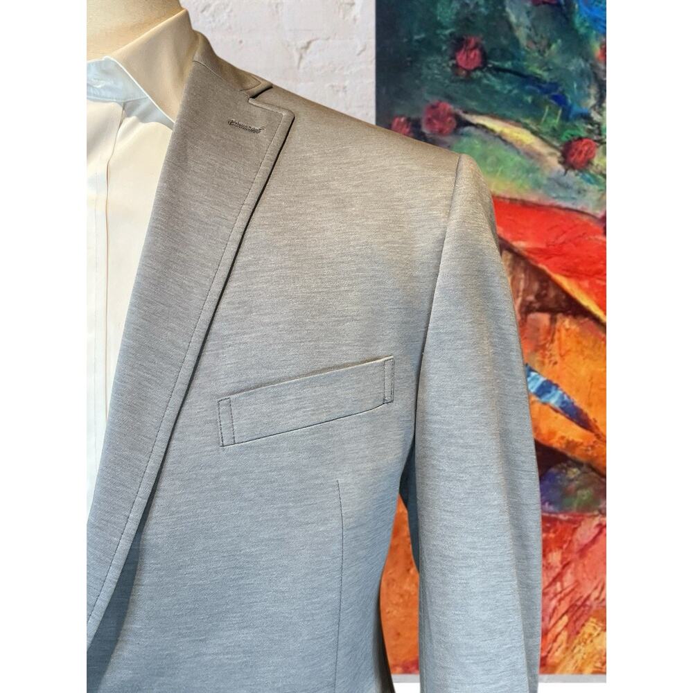 New Calvin Klein 44-46R Mens Heathered Gray Cotton Blend Casual Blazer 1/4 Lined - Picture 6 of 15